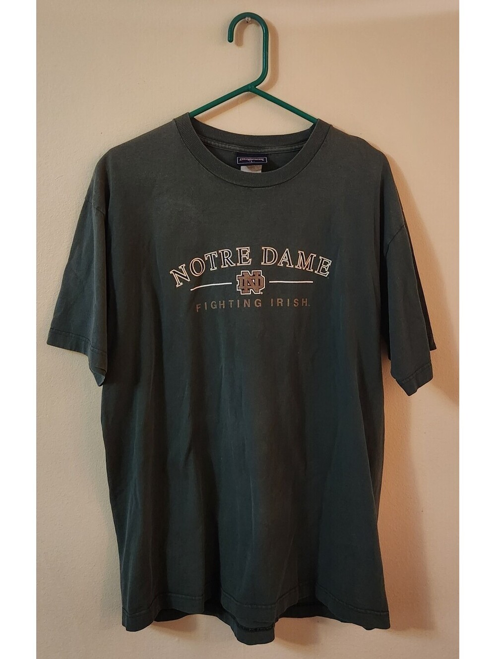 Vtg JanSport Notre Dame Fighting Irish T-Shirt Men's Large 90s ND Gear
